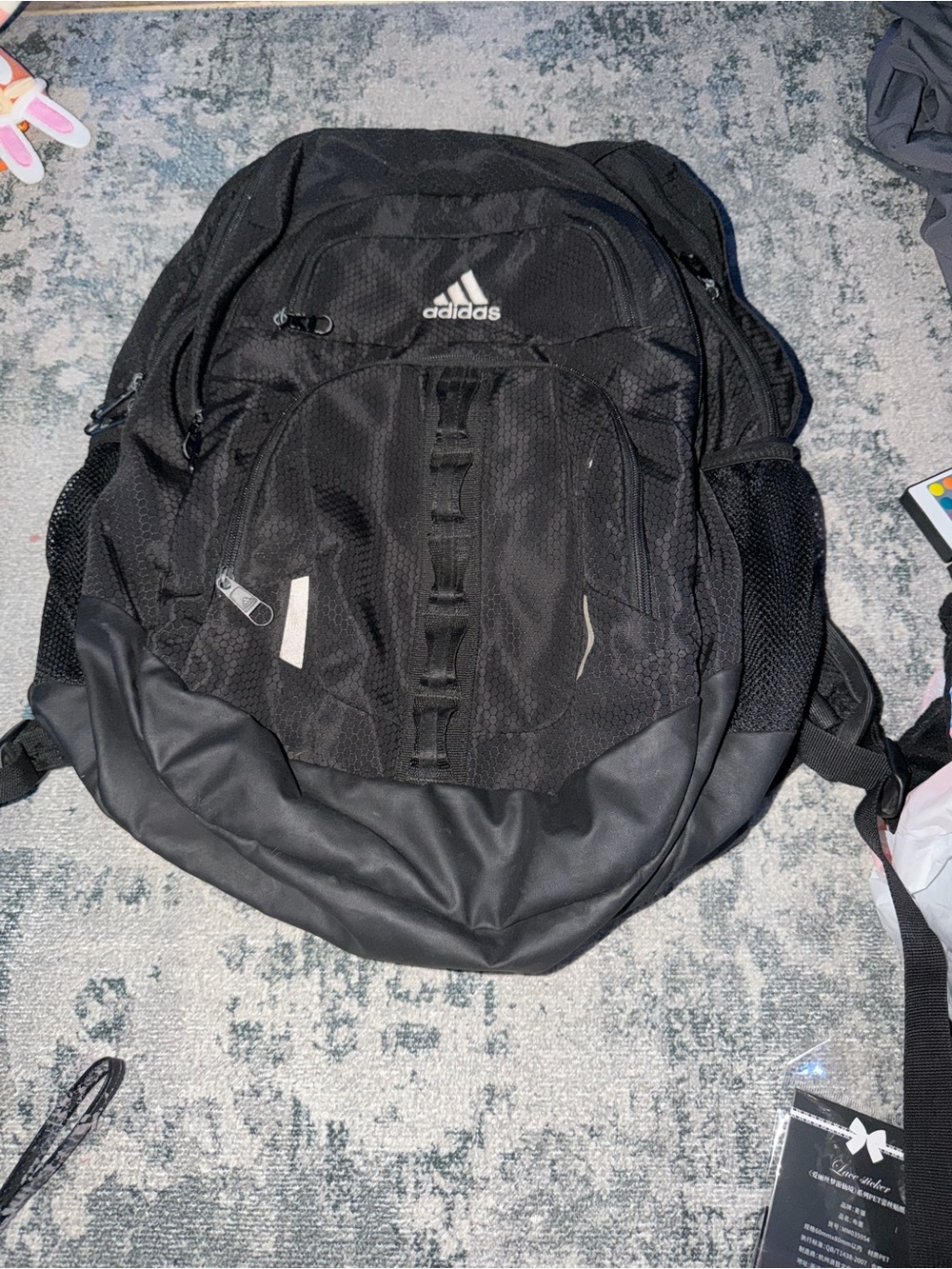 adidas Black Men's Utility Backpack with Reflective Accents